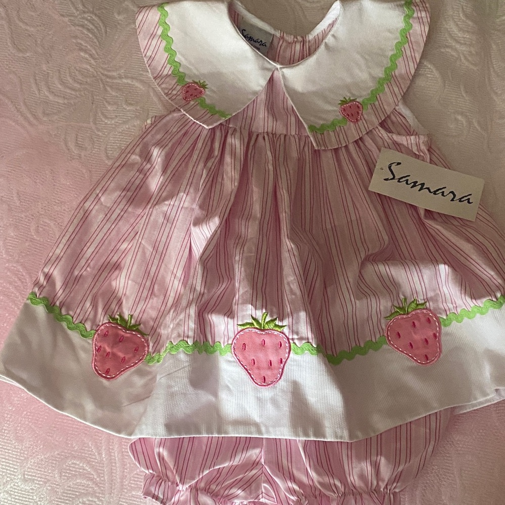 Samara Pink Strawberry Kids Dress